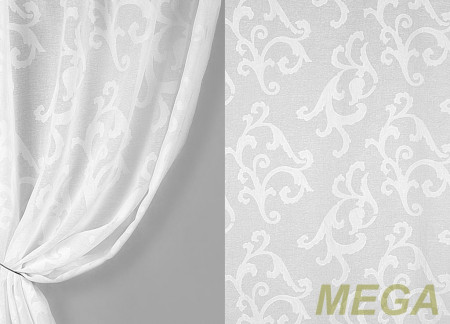 Ткани Тюлевые Лен FAN DESIGN 8/280 White LF ut