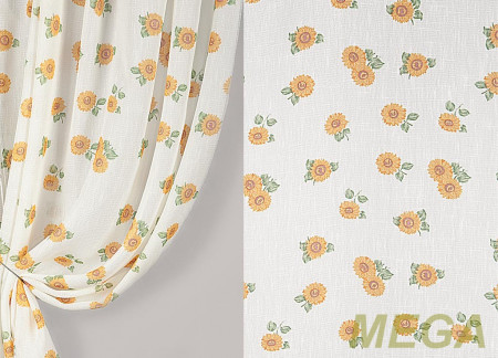 Ткани Тюлевые Лен FAN SUN-FLOWER/280 LPech ut