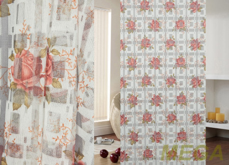 Ткани тюлевые HX 201807-1/red/210s B