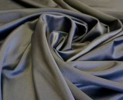 Атлас Сатин 100% п/эстер 100гр/м погон гладь (Черный) (Серый темный)