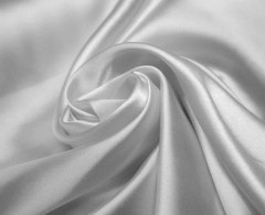 Атлас Сатин 100% п/эстер 100гр/м погон гладь (Черный) (Серебристый)