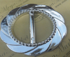 Пряжка "ММ" металлизированная № 222 (5,5см)