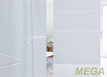 Ткани Тюлевые Лен JL 1961-white/280 LF