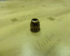 Концевик №7933 колокольчик маленький,с рисунком-металлиз. (уп.500шт)