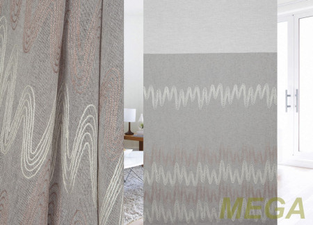 Ткани Тюлевые Лен HX S 62274-1/280 LB ut